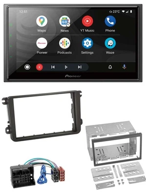 Pioneer USB 2DIN DAB MP3 Bluetooth Autoradio für VW T6 2015-2019 schwarz - Bild 1 von 4