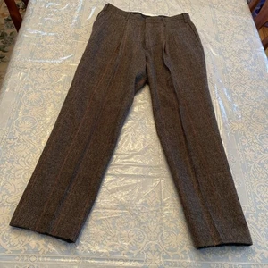 Herren Vintage 70er Jahre SELTEN Woolrich strapazierfähige Wolle plissierte Hose 34x30 Hergestellt in den USA - Bild 1 von 14