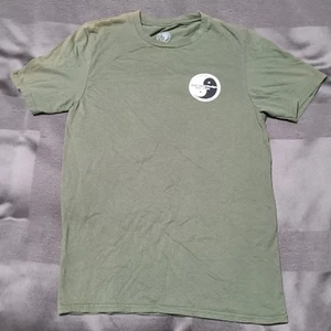 T & C Surf Design Small Green Short Sleeve T-Shirt Front/Back Logo Rooster - Picture 1 of 6