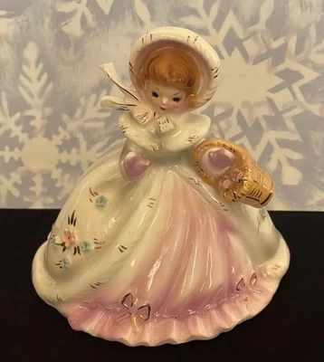 Vintage Josef Originales “GORROS Y LAZOS” Niña con Cesta Exc. Raro Foto 1 de 4