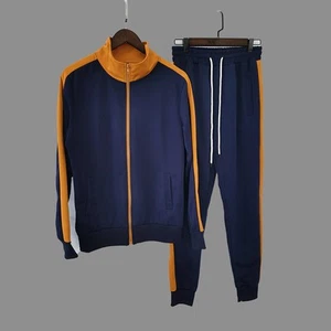 Casual Mens Tracksuit 2 Piece Pant Sweater Jacket Sweatsuit Sport Sweatshirt Set - Picture 1 of 13
