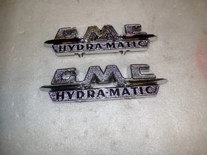 1955-1956 GMC Hydramatic emblems RE-CHROMED - Picture 1 of 3