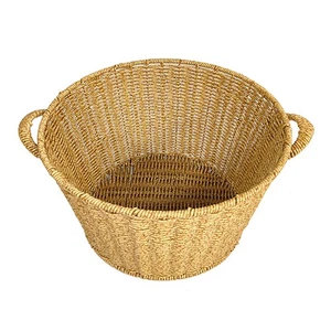  Double Ear Storage Basket with Lid Home Organization Laundry Hamper - Picture 1 of 12