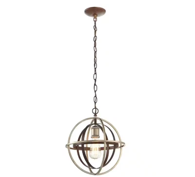 Home Decorators Collection Barton Bay Bronze & Champagne Orb Mini Pendant Light - Image 1 of 4