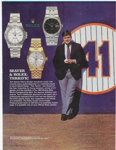 METS TOM SEAVER ROLEX ORIGINAL PRINT AD - Picture 1 of 1