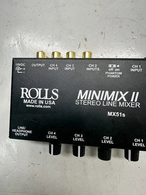 Rolls MX51S Mini Mix 2 Four-Channel Stereo Line Mixer (33375) - Image 1 of 4