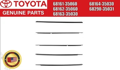 Juego de 4 unidades molduras de cinturón de puerta delantero y trasero Toyota genuino 4Runner OEM Foto 1 de 4