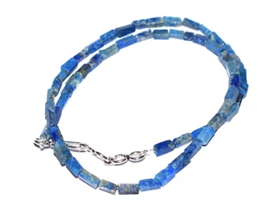 Lapis Lazuli Beaded 18'' String Sterling Silver Necklace Wedding Gift for Her - Picture 1 of 8