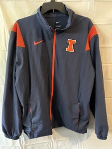 Giacca Illinois Fighting Illini Nike On-Field Apparel blu full zip PE taglia Large - Foto 1 di 7