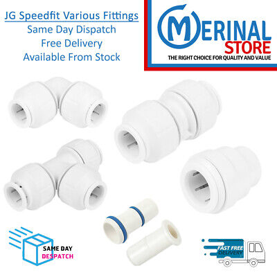 JG Speedfit Push Fit Compression Plumbing Various Fittings (10mm-15mm-22mm) • 4.15£