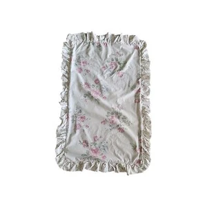 1 Simply Shabby Chic MISTY ROSE Pink Rose Roses Ruffle Pillow Sham ~ KING EUC - Picture 1 of 8