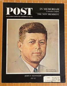NORMAN ROCKWELL ORIGINAL S.E.P. COVER 12/14/1963 JOHN F. KENNEDY MEMORIAL ISSUE - Picture 1 of 1