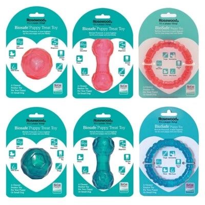 Rosewood BioSafe Dog Toy Puppy Floating Hygienic Ball, Bone, Ring, Dumbell Toys - Image 1 of 4