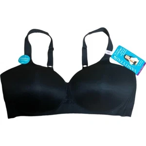 NWT $46 VANITY FAIR Full Figure Bra SIZE 42D Black Style 71282 Comfort Seamless - Picture 1 of 6