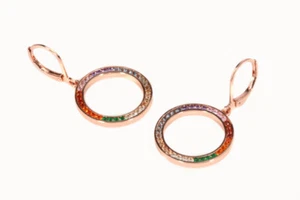 Le Bijou exkl. Brisur-Ohrhänger Ring bunte Zirkonia, Farbwahl - Bild 1 von 3