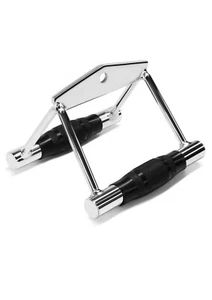 Double D Handle V Bar Cable Attachment Ideal for Home, Gym Pulldown Training - Picture 1 of 9