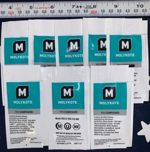 8 Dow Molykote 111 FDA O-Ring Lubricant for Espresso Machines 8 X 6g Packets - Picture 1 of 4