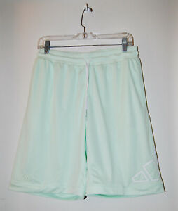 NWT Adidas Men's AEROREADY Pale Mint Green Large Logo Athletic Mesh Shorts sz L