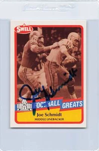 1989 Swell Football Greats #89 Joe Schmidt Signed Auto *K6097 - Picture 1 of 2