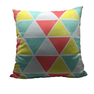 Canela Summer Triangles Geometric Outdoor Throw Pillow Deny Designs - Picture 1 of 6