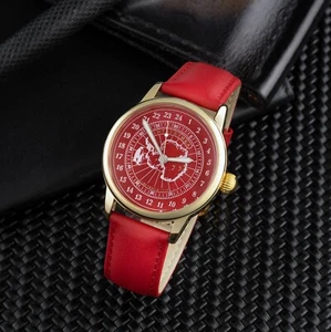Raketa Polar (Antártico) de colección 24 horas. Reloj mecánico esfera roja URSS años 80 - Imagen 1 de 7
