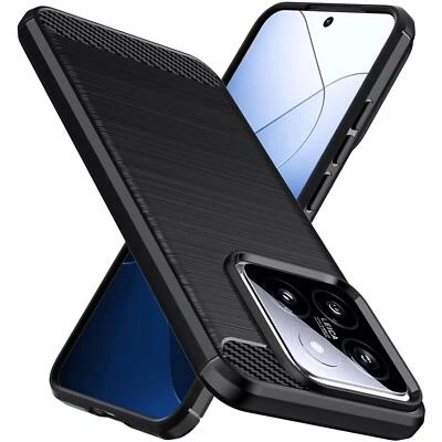 Protective Case For Xiaomi 14 Phone Case Bag Cover Carbon Slim Case Black - Image 1 of 4