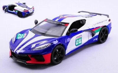 MODELLINO AUTO STATICO MOTORMAX CORVETTE C8 GT RACING 2020 BIANCO/BLU/ROSSO 1/24 - Immagine 1 di 4