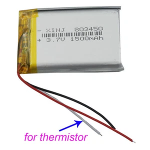 Termistor 3.7V 1500mAh 803450 3 Cables Recargable Repuesto Li Lipo Batería - Imagen 1 de 2