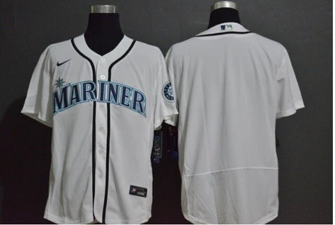 NEW - Men’s Seattle Mariners White/Green/Cream Jersey (Medium-3XL) Customizable Cover
