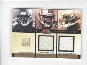 2003 Mystique Rare Finds Terrell Owens/Keyshawn Johnson JERSEY w/Randy Moss /250