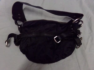 DKNY Black Small Shoulder Purse W Silver Tone Accents - Picture 1 of 4