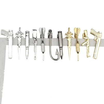 Clip de corbata de metal cobre - pistola de barba acrílica bala elegante accesorio de moda para hombres Foto 1 de 4