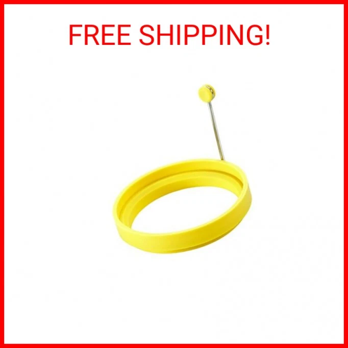 Anillo de huevo de silicona Lodge, amarillo Foto 1 de 2