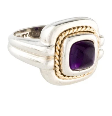 ANILLO DE CÓCTEL TIFFANY & CO. PLATA ESTERLINA 925 Y 18K 750 ORO AMARILLO AMATISTA Foto 1 de 4