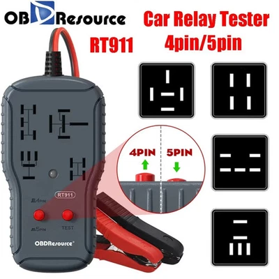 Automotive Relay Tester 4&5 Pin 12V/24V Auto Diagnostic Tool,4 Different Foot Po Foto 1 de 4