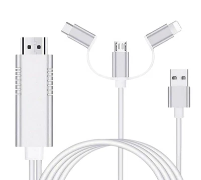 Cavo HDTV Mirroring HD Adattatore Video Streamer 1080P Type-C Light USB HDMI - Immagine 1 di 4