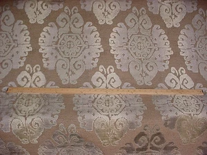 14Y Brunschwig Et Fils Sandstone Taupe Damask Motif Velvet Upholstery Fabric - Picture 1 of 4