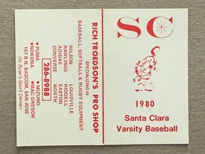 CBB 1980 SANTA CLARA BRONCOS College Baseball Schedule University - Bild 1 von 2