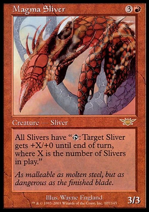 MTG English Magma Sliver NM Foil Legions - Image 1 of 1