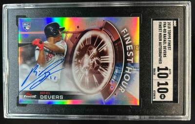 2018 Finest Rafael Devers Hour Auto Rookie RC #FHA-RD Red Sox SGC 10/10 - Imagem 1 de 2