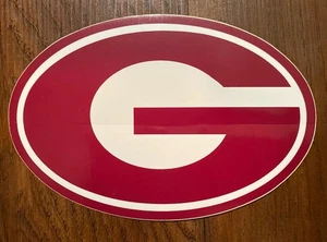 NCAA GEORGIA BULLDOGS VINYL AUFKLEBER ROT OVAL DECAL - Bild 1 von 1