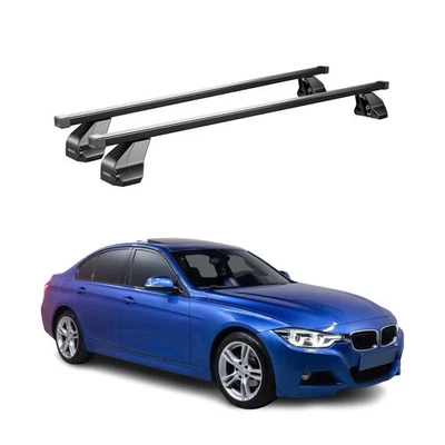 Fix Point Roof Racks Cross Bars for BMW 3 Series F30 Sedan 2012-2019 Steel Black - Изображение 1 из 4