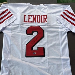 Deommodore Lenoir Autographed Signed XL Custom 49ers Jersey-Beckett Witnessed - Picture 1 of 6