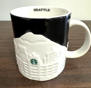 Starbucks Collector Series Seattle Embossed Skyline 3D Relief Kaffeebecher 2012 - Bild 1 von 5