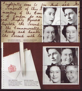GREAT BRITAIN 2002 GOLDEN JUBILEE PAIR OF PANES FINE USED - Imagen 1 de 1