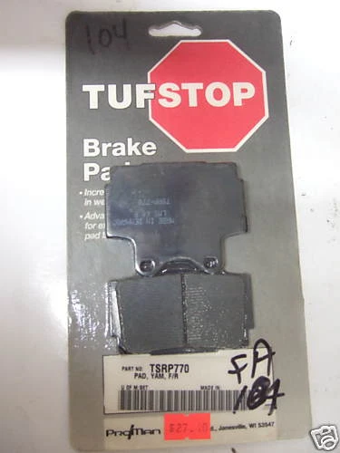 YAMAHA BRAKE PAD PADS FA104 XJ  SRX FZ 600 FZR 400 SRX 250  - Image 1 of 1