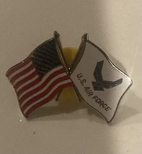 United States Air Force Pin Size 1x1/2inch American Flag & Air Force Flag New! - Picture 1 of 2