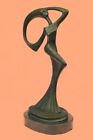 Signed Bronze Abstract Modern Art Female Figure Sculpture Statue Decorative DEAL
