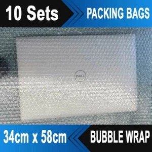 10 Tough Bubble Wrap Packing Bags Double Layer Packing Bags Size: 34cmx58cm - Picture 1 of 11