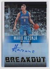 2016-17 Panini Studio Breakout Signatures Mario Hezonja Auto 166/299 Magic #30